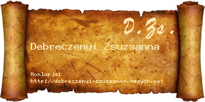 Debreczenyi Zsuzsanna névjegykártya