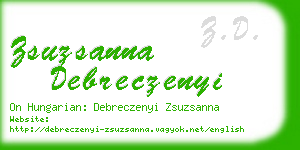 zsuzsanna debreczenyi business card